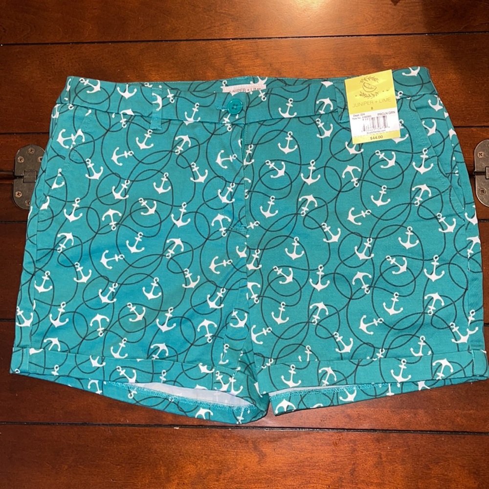 Juniper + Lime NEW wTag Shorts nautical color green